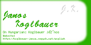 janos koglbauer business card